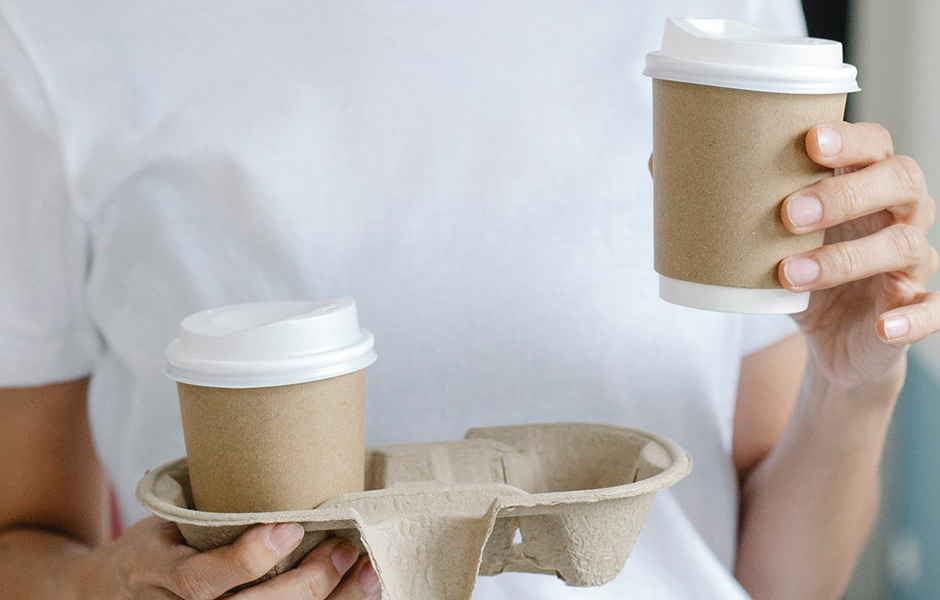 man with two coffees